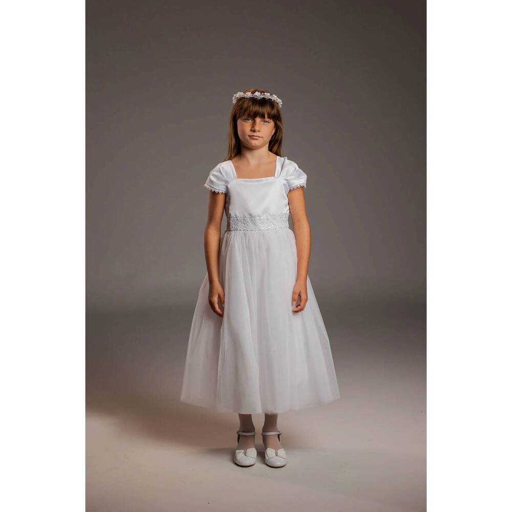 NEW KID'S DREAM girl's blessed imelda dress in white